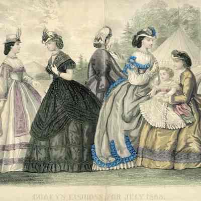 Godey’s Fashions for July 1865