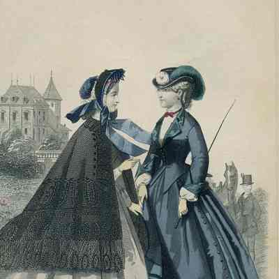Ladies on an Estate, One in Riding Habit