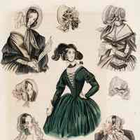 5 Torsos, 1 in Riding Habit; 4 Bonnets