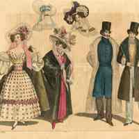 2 Men in Coats, 2 Ladies in Wraps