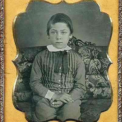 Boy on Elegant Sofa
