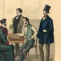 7 Men in Parlor, Chess Game - Image 3