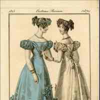 "Etruscan" Ball Gown with Stiffened Hem, Blue or Yellow