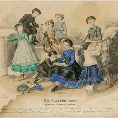 Children Playing on Garden Steps