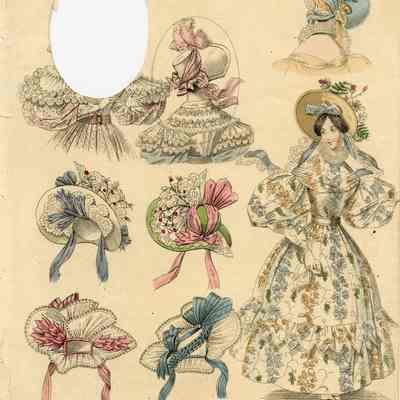 Newest Fashions for July 1831 / Calico with Assorted Caps and Bonnets