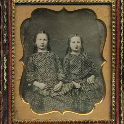 Sisters in Calico Pinafores
