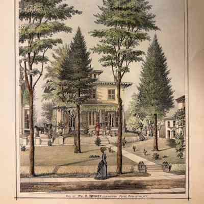 Lithograph of Rochester Houses