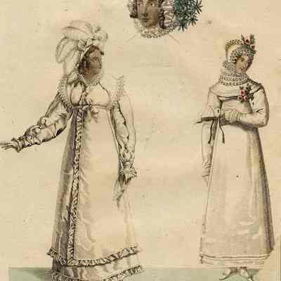 Ladies in White, One Carries a Mask