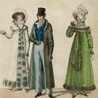 2 Ladies and a Man in a Long Overcoat