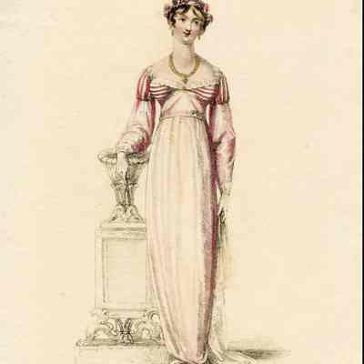 Full Dress, Pink Gown with White Sheer Overskirt
