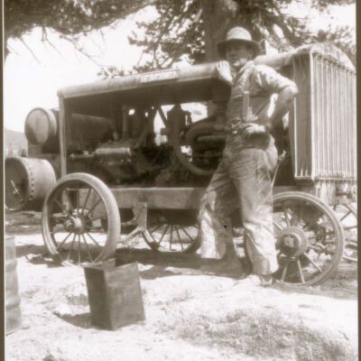 Unidentified Man next to Compressor