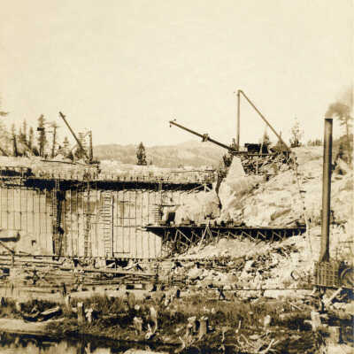 Landscape-Construction of Relief Dam