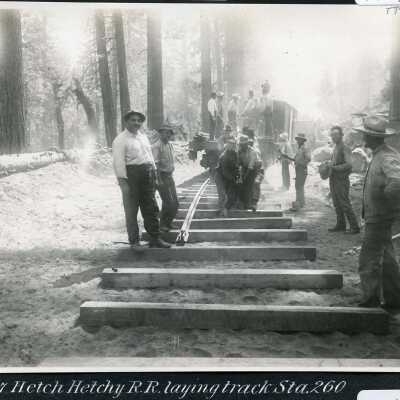 Hetch Hetchy laying track