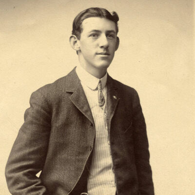 Studio portrait of a young man