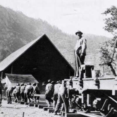 Last rail at Hetch Hetchy Dam Site