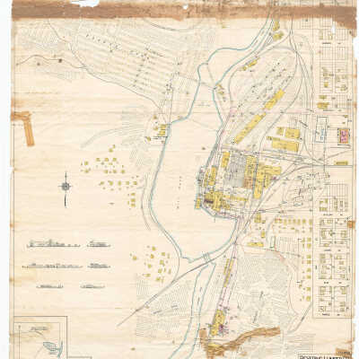 Pickering Lumber Co. Sprinklered Risk Dept. Board of Fire Underwriters of the Pacific Sanborn Map Tuolumne SH1,4,5,7 File No. 539