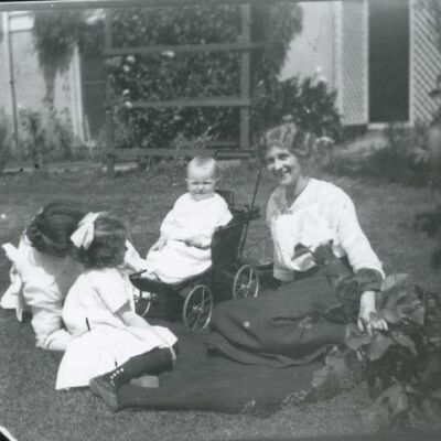 Unidentified woman & children
