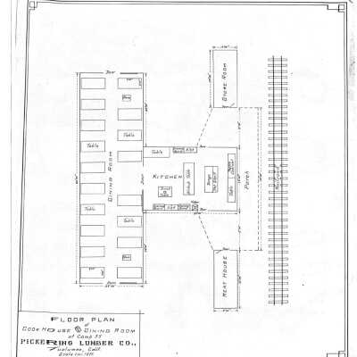 Floor Plan, Cook House and Dining Room at Camp 35
