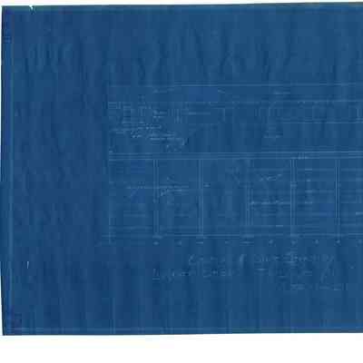 Section of Side Elevation Lumber Shed Tuolumne Mill Standard