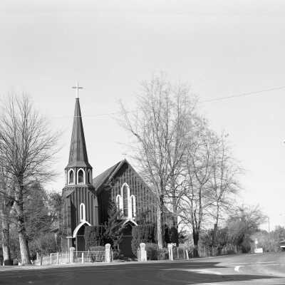 James Episcopal Church (Red Church) and N. Washington St.