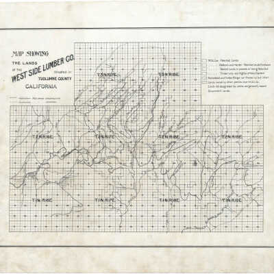 Lands of the West Side Lumber Co. Situated in Tuolumne County California