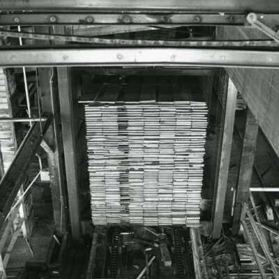 Lumber stacked for drying