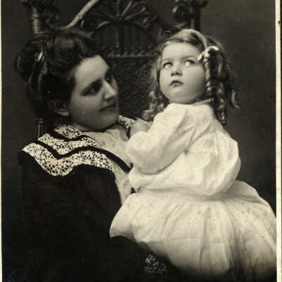 Unidentified mother and child