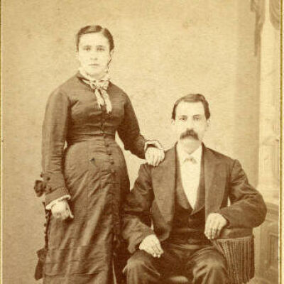 Portrait of an unidentified man and woman