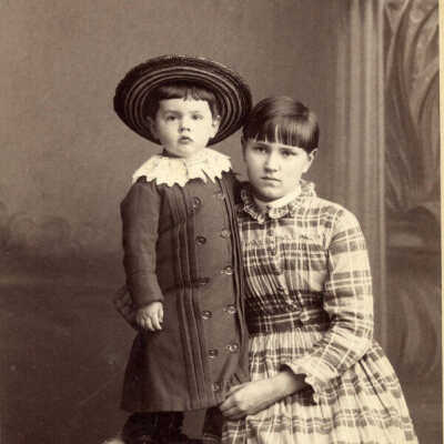 Unidentified lady and small child