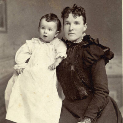 Unidentified child & woman