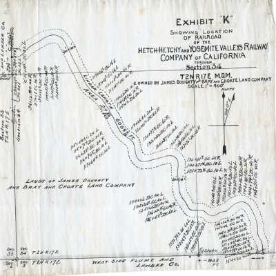 Hetch Hetchy & Yosemite Valleys Railway Company of California Through Section 34