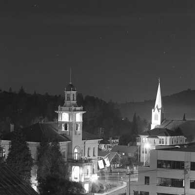 Tuolumne County Courthouse at night, Sonora