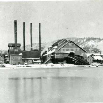 Frozen mill pond
