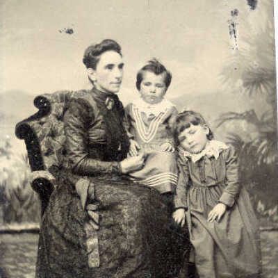 Unidentified woman and two children