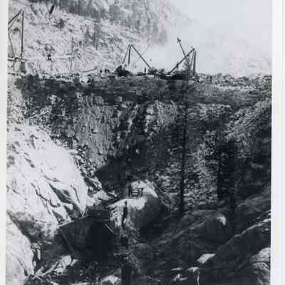Relief Reservoir construction scene