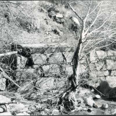 River bridge rock work