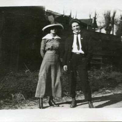 Unidentified man and woman