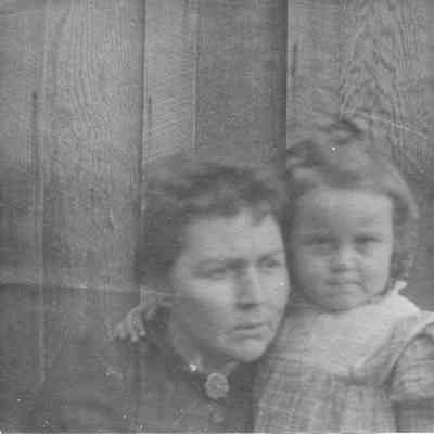 Unidentified woman and child