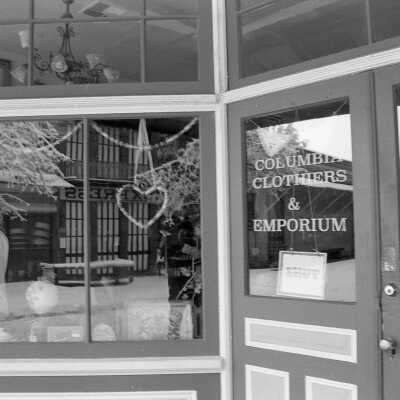 Columbia Clothiers, Main St., Columbia in Snow