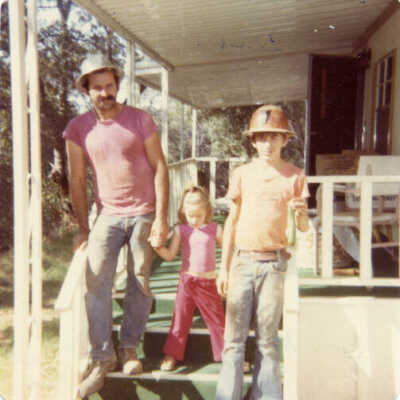 Unidentified Man and children
