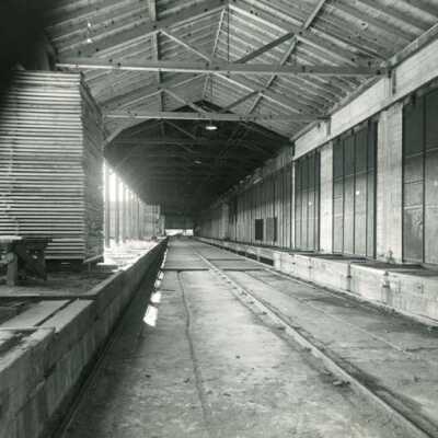 Interior of drying sheds