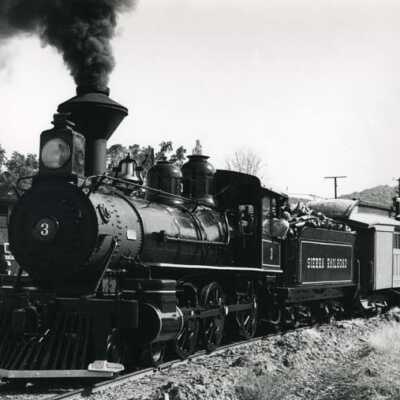 Sierra Railroad Engine #3 on moviejob as a woodburner at Railtown - Jamestown