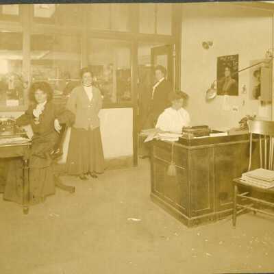 Mabel Morgan at Jamestown Post Office