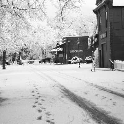 Main St., Columbia in Snow