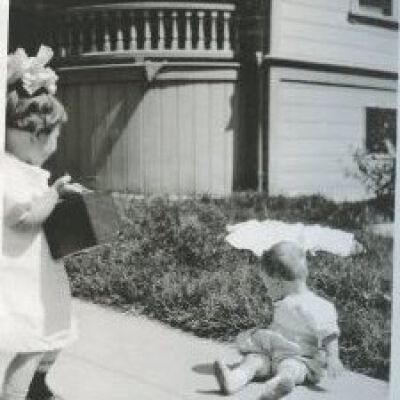 Unidentified Young Girl & Infant