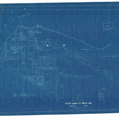 Plat Plan of Sawmill, Plant and Adjacent Buildings