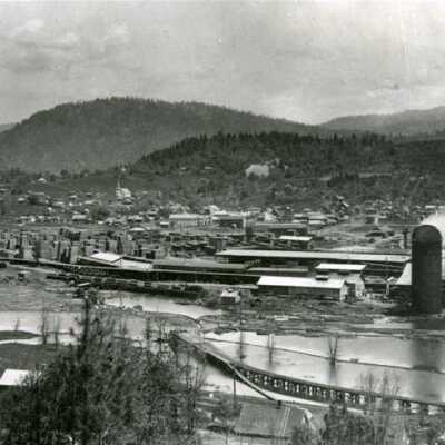 Hill view of West Side Lumber Company