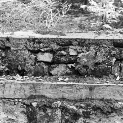 North Fork of Tuolumne River, Abandoned bridge abutment