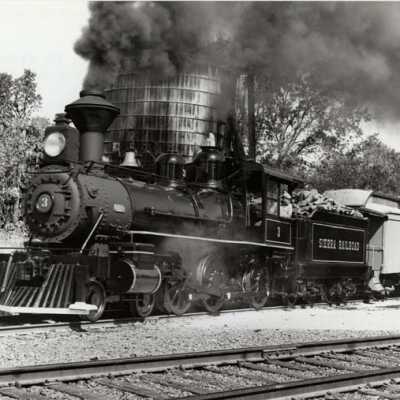 Sierra Railroad engine #3, movie set, wood burner at Railtown