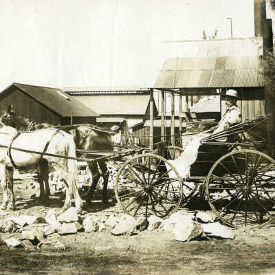 Unidentified man in buggy